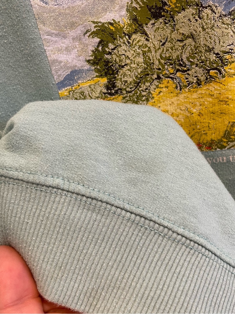 Van Gogh Sage Green Aesthetic Graphic Sweatshirt XL ✨ - Picture 6 of 7